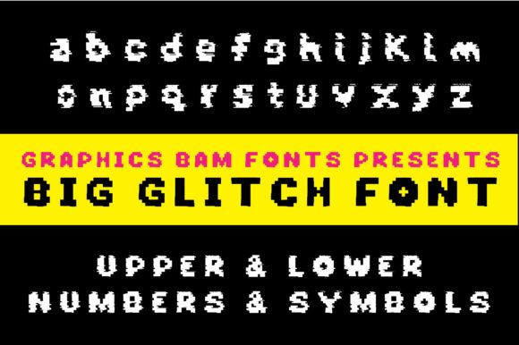 Big Glitch: A Pixelated Display Font for Crafters and Creators