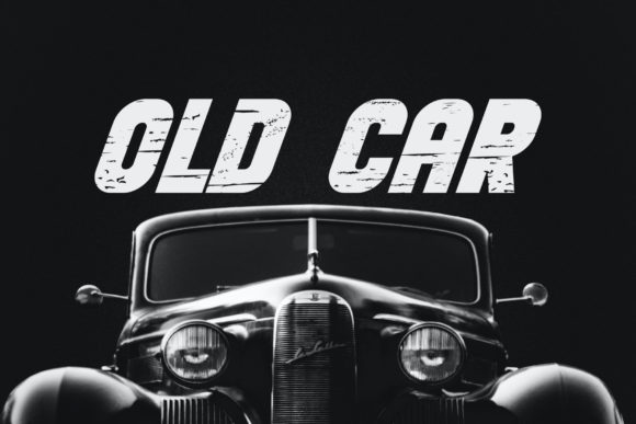 Old Car Font: A Rugged Display Typeface for Bold Designs