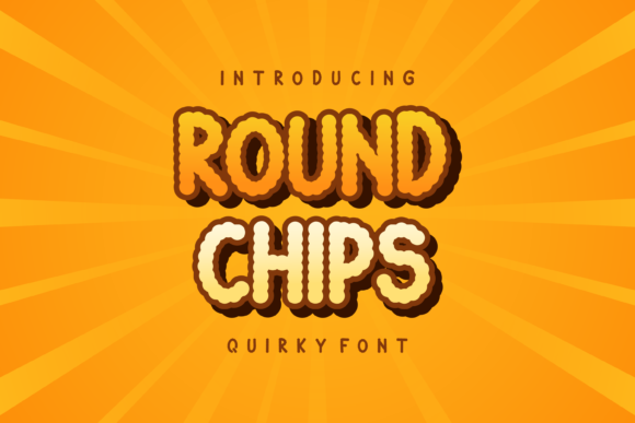Round Chips Font: A Creative Display Typeface for Crafters
