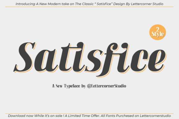 Satisfice: The Retro Bold Display Font for Confident Business Branding