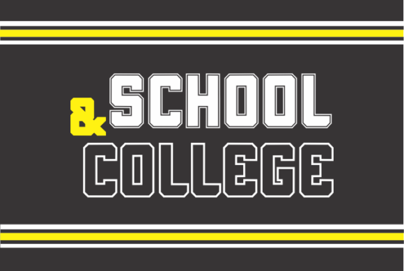 School and College: A Bold Display Font for Digital Power