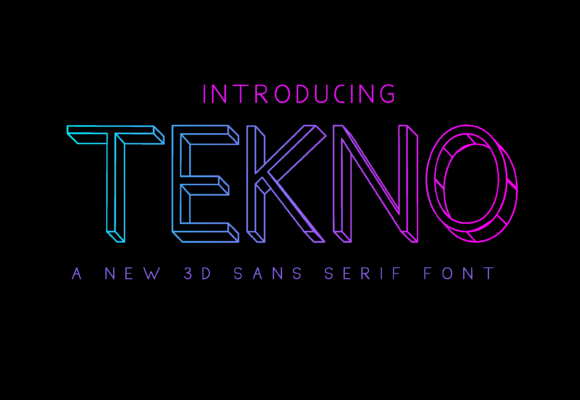 Tekno: The 3D Display Font for Modern Business Identity
