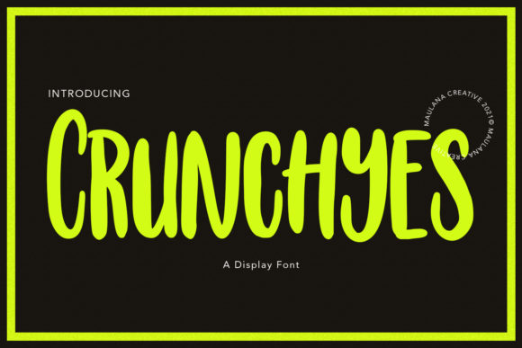 The Crunchyes Font for Crafters and Product Creators