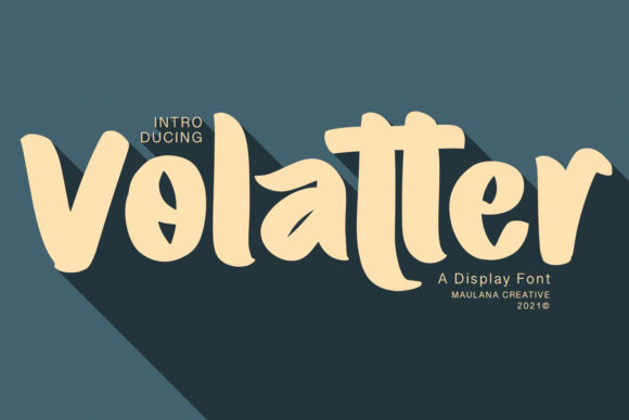 Volatter: A Cool, Brushed Display Font for Modern Brands
